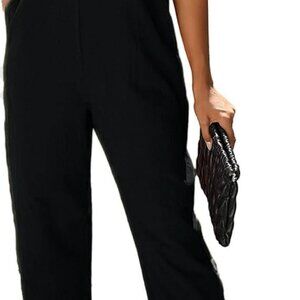 Women's Sleeveless Cotton Linen Overalls Rompers Baggy Wide Leg Jumpsuits